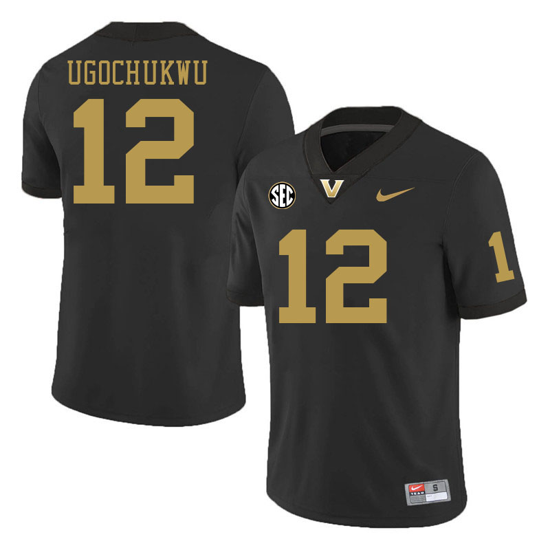 Vanderbilt Commodores #12 Jeffrey Ugochukwu College Football Jerseys 2024 Uniforms Stitched-Black